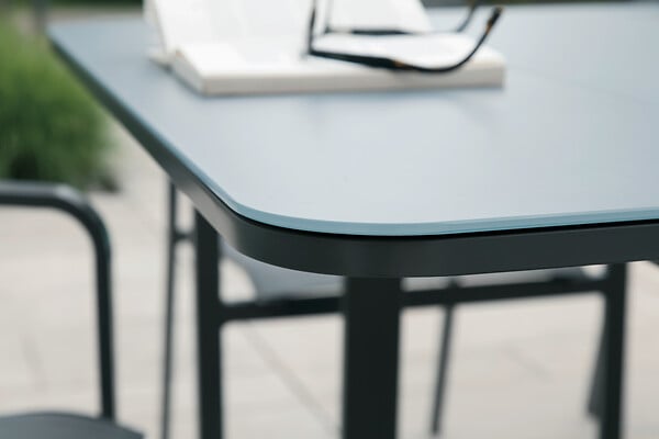 JARDILINE - Table de jardin Milos - Aluminium - Gris anthracite - 10 personnes - large