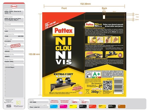 PATTEX - Mastic Ni Clou Ni Vis - Blanc - 260g - large