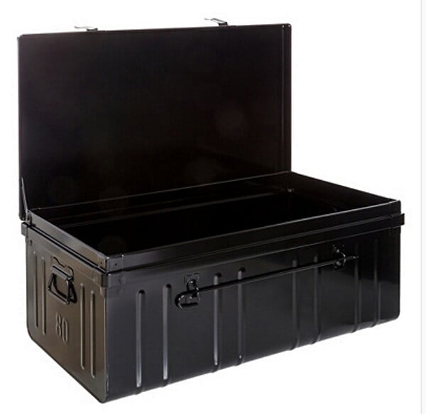 P.HENRY - Cantine métal - Noir - 130L - 90 x 50 x 37cm - large