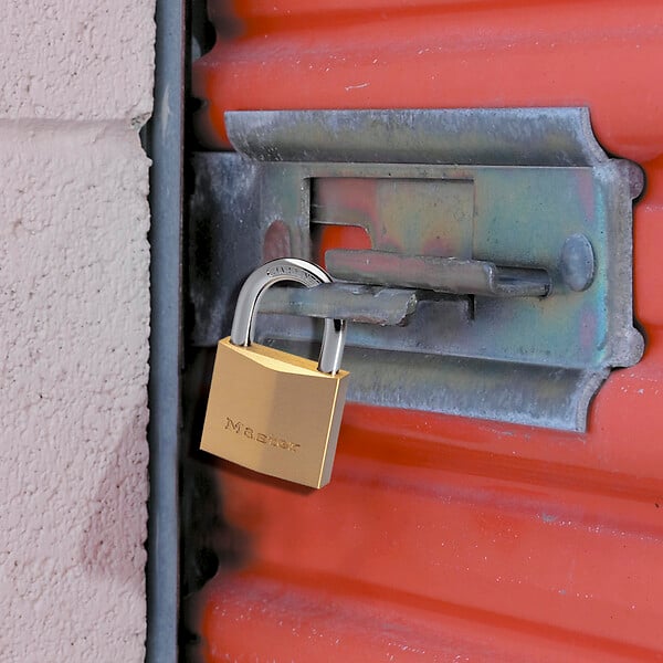 MASTER LOCK - Cadenas à clé laiton massif 50mm anse d.8xh.30mm 6 goupilles - large