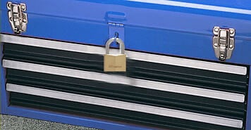 MASTER LOCK - Cadenas à clé laiton massif 50mm anse hexagonale d.9xh.30mm 4 clés - large