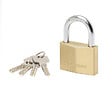 MASTER LOCK - Cadenas à clé laiton massif 60mm anse d.9xh.36mm 6 goupilles 4 clés - vignette