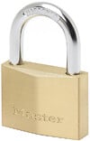 MASTER LOCK - Cadenas à clé laiton massif 60mm anse d.9xh.36mm 6 goupilles 4 clés - large