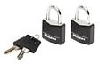 MASTER LOCK - Cadenas à clé aluminium noir 20mm anse d.3xh.11mm 3 goupilles - vignette