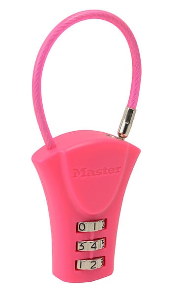 MASTER LOCK - Cadenas à combinaison programmable acier-vinyle 37mm anse d.6xh.95mm - large