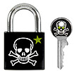 MASTER LOCK - Cadenas à code et tête de mort 30mm anse d.5xh.18mm - vignette