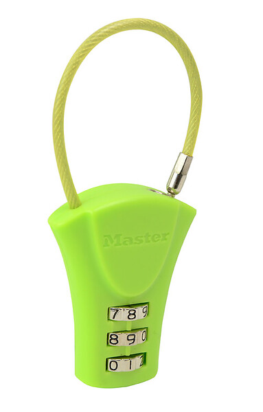 MASTER LOCK - Cadenas à combinaison programmable acier-vinyle 37mm anse d.6xh.95mm - large