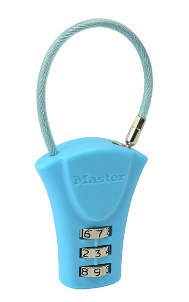 MASTER LOCK - Cadenas à combinaison programmable acier-vinyle 37mm anse d.6xh.95mm - large