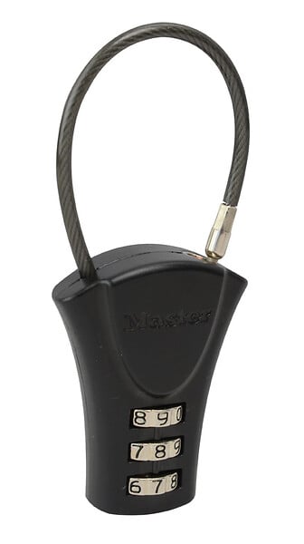 MASTER LOCK - Cadenas à combinaison programmable acier-vinyle 37mm anse d.6xh.95mm - large