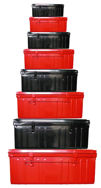 P.HENRY - Trio de cantines Eco - Métal - Noir - 95 130 et 175L - large