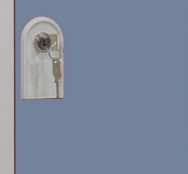 P.HENRY - Vestiaire 3 colonnes de 4 cases gris perle - bleu - large