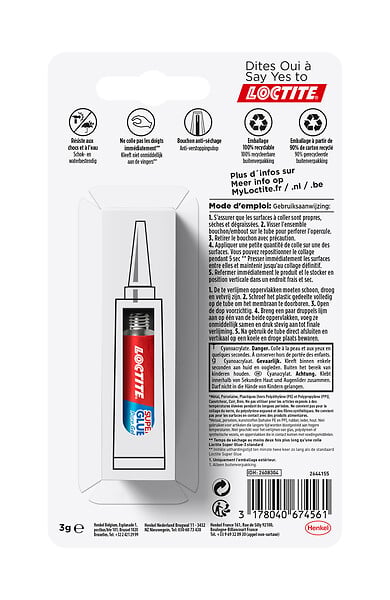 LOCTITE - Colle SuperGlue-3 Pure Gel bouteille 3g - large