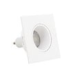 XANLITE - Pack de 3 spots encastrables carrés orientables blancs, culot GU10, puissance max 50W, orientation 45°, lumière blanc chaud 2700 K, indice IP20, usage intérieur - vignette