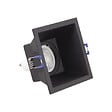 XANLITE - Spot encastrable carré en aluminium noir, culot GU10, puissance max 50W, lumière blanc chaud 2700 K, indice IP20, usage intérieur - vignette