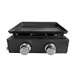 Plancha gaz 2 brûleurs 5,6kW - L.43.5xl.46xH.20cm - vignette
