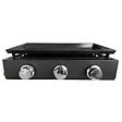 Plancha gaz 3 brûleurs 8.4kW - Noir - H.20xL.60xP.46cm - vignette