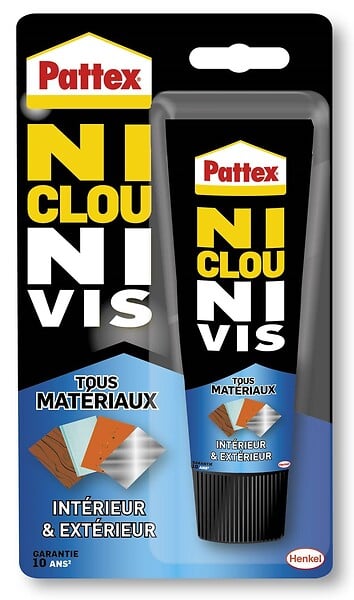 PATTEX - Colle fixation NCNV Tous Matériaux Intérieur et Extérieur Tube 142g - large