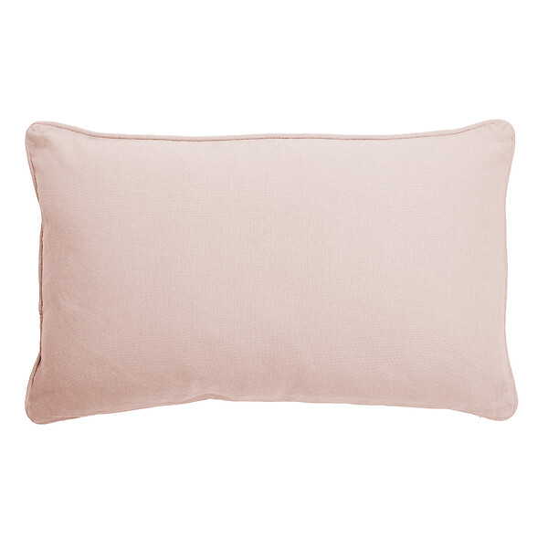 MODE DE VIE - Coussin uni en coton - Rose - 30x50cm - large