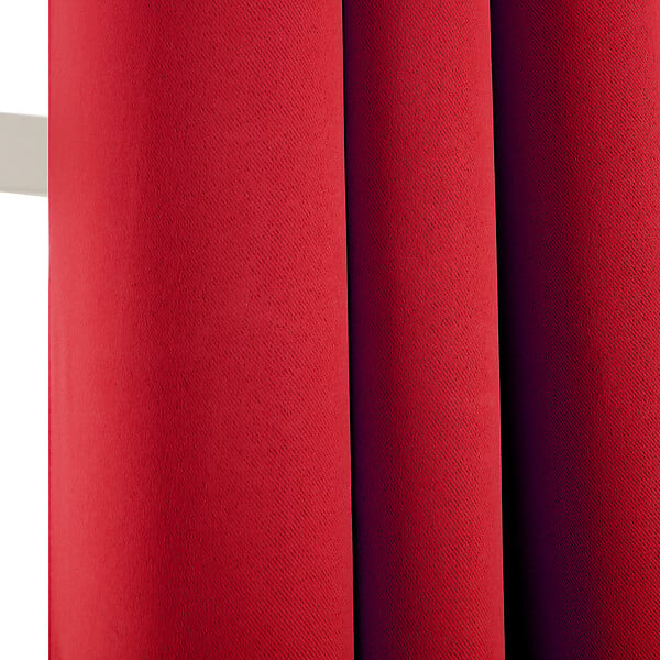 MODE DE VIE - Rideau occultant polyester rouge - 140x250cm - large