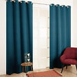 MODE DE VIE - Rideau avec oeillets - Occultant - Bleu - 140x240cm - vignette