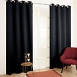 MODE DE VIE - Rideau avec oeillets - Occultant - Noir - 140x240cm - vignette