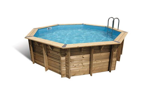 UBBINK PIS - Piscine en bois Océa - Liner bleu - Diam.430xH.120cm - large