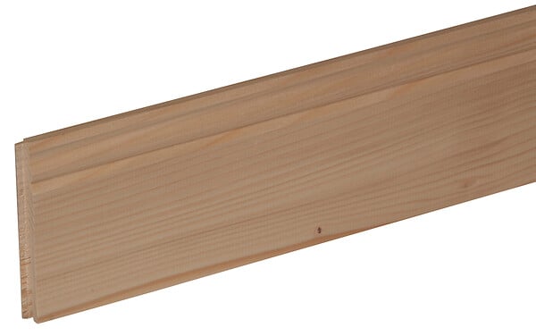 AJ TIMBER - Lot 5 plinthes sapin massif bord rond - H.6,8xL.205Ep.0,9cm - large