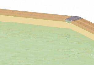 UBBINK PIS - Piscine Océa - Liner Beige - 430x120cm - large