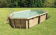 UBBINK PIS - Piscine en bois Océa - Liner Beige - L.550xH.120xP.355cm - vignette