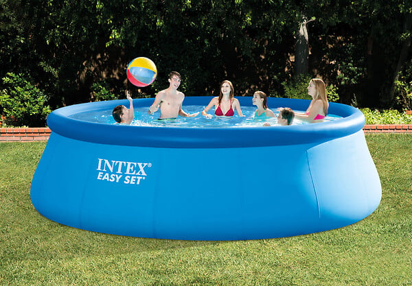 INTEX - Piscine autoportante PVC Easy Set - Bleu - Diam.457xH.122cm - large