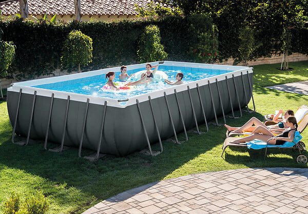INTEX - Piscine tubulaire Ultra XTR - Gris - L.732xl.366xH.122cm - large