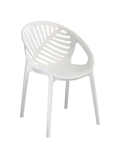 - - Chaise feuille - Blanc - large
