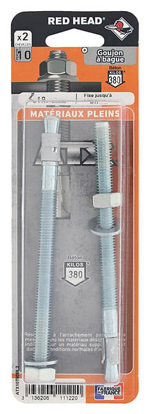 RED HEAD - Blister de 2 chevilles ATX 10x140mm - large