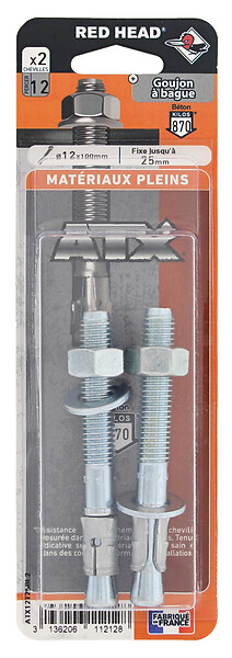 RED HEAD - Blister de 2 chevilles ATX 12x100mm - large