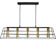 C-CREATION - Suspension métal - Midest - Noir et cuivre - 5 lumières E27 - vignette