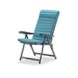 METAL FAR - Fauteuil détente matelassé métal - Bleu - vignette