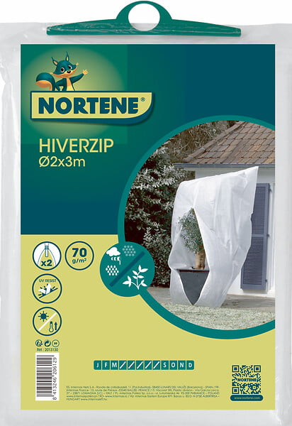 NORTENE - Housse d'hivernage Hiverzip 70g/m2 - Polypropylène - 2mx3m - large