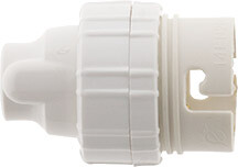 ZENITECH - Douille à baïonnette B22 - 100W coloris blanc - large