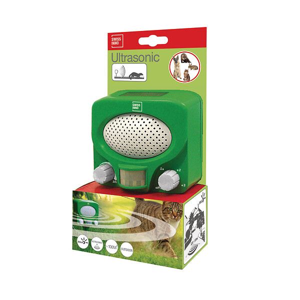 SWISSINNO - Répulsif animaux solaire à ultrasons - large