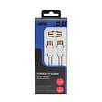 APM - Cordon tv mâle mâle 9.52mm blanc 2m + adaptateur femelle - vignette