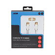 APM - Câble coaxial TV blanc 5m + adaptateur femelle - 9.52mm - vignette