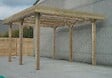 SOLID - Carport modular en bois sans couverture 5x5m S7763 - vignette