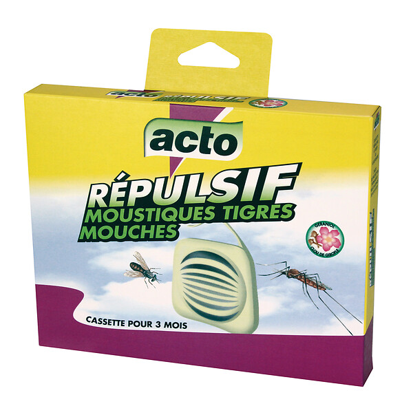 ACTO - Cassette répulsive mouches - moustiques 20gr - large