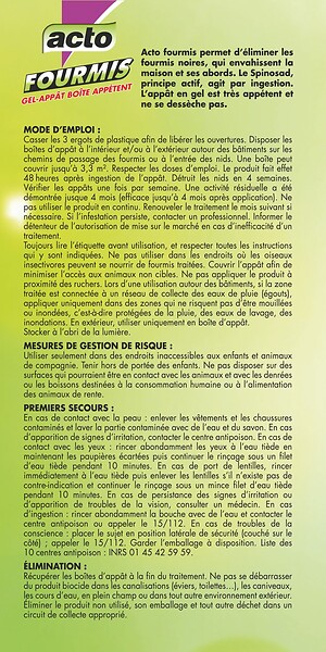 ACTO - Boîte-appât fourmis lutte naturelle 10gr - large
