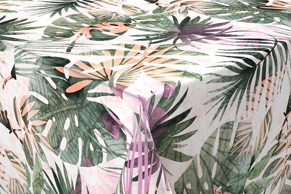 VENILIA - Nappe toile cirée Tropics - Ovale - L.200xl.140cm - large