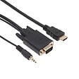 APM - Câble adaptateur HDMI-VGA + Jack 3.5 - 1.8m - vignette