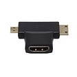 APM - Adaptateur HDMI 2-en-1 - Mini et Micro HDMI mâles - Noir - vignette