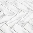MAT INTER - Feuille 300x315x6mm chevrons briquettes effet marbre carrare - vignette