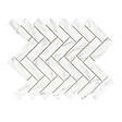 MAT INTER - Feuille 300x315x6mm chevrons briquettes effet marbre carrare - vignette