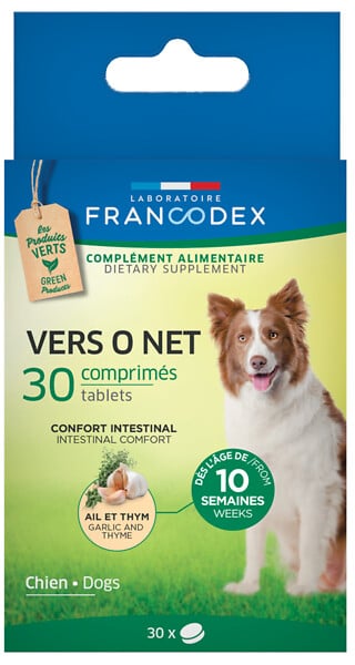 FRANCODEX - Vers o net 30 comprimes chien - large